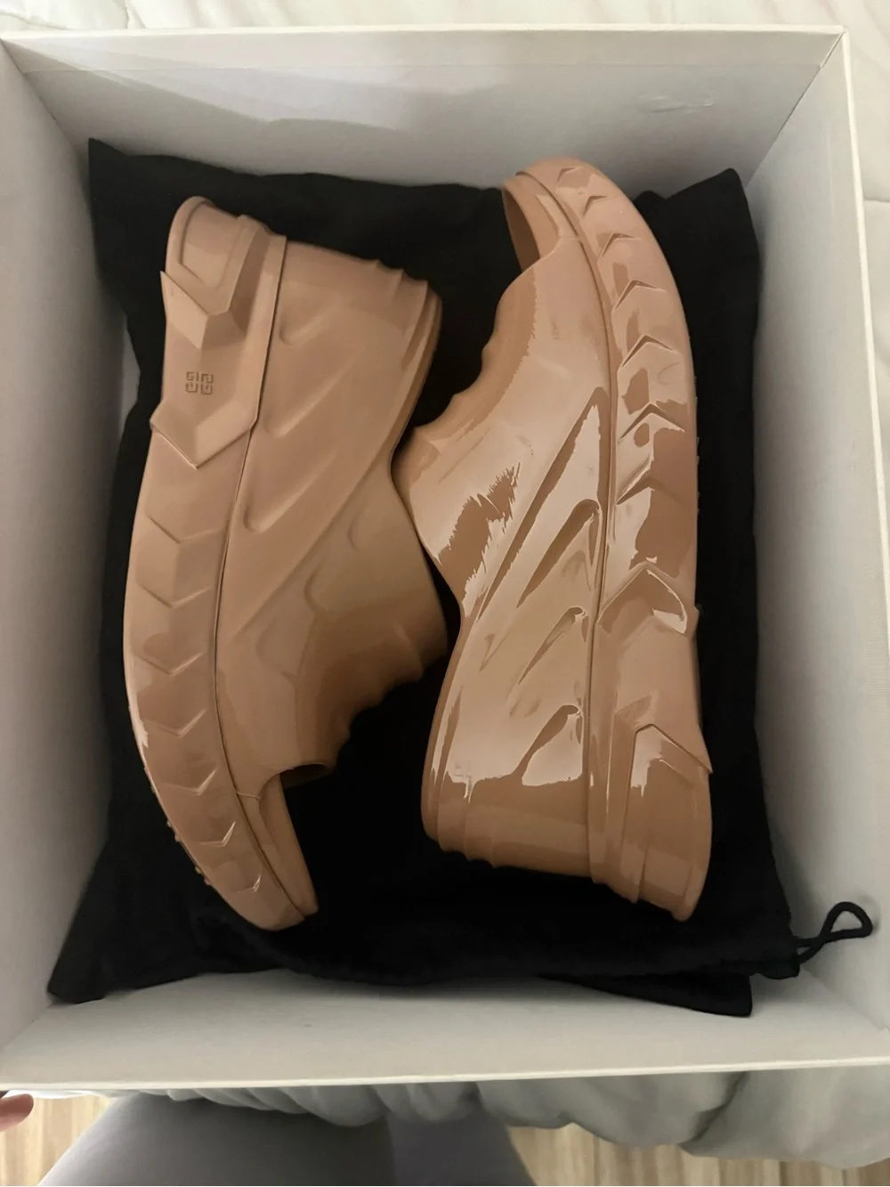 Givenchy Clay Marshmallow Wedge Slides
